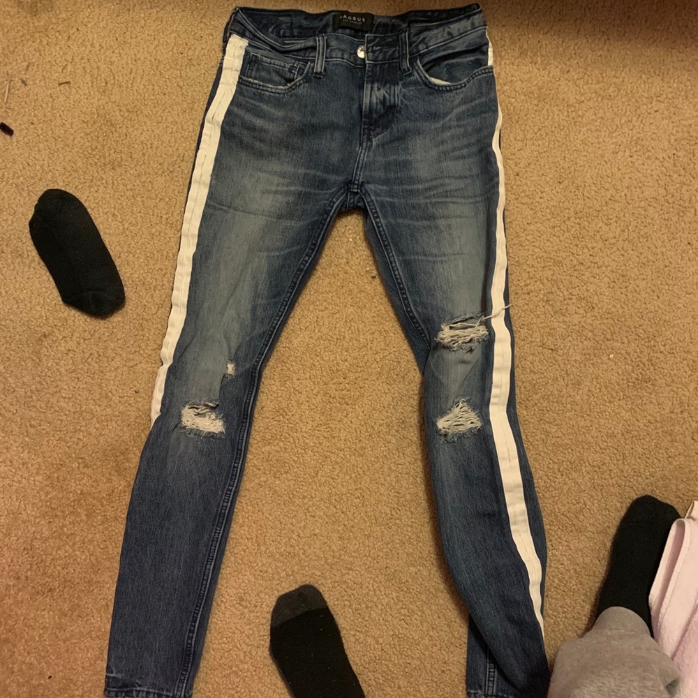 blue ripped pacsun jeans